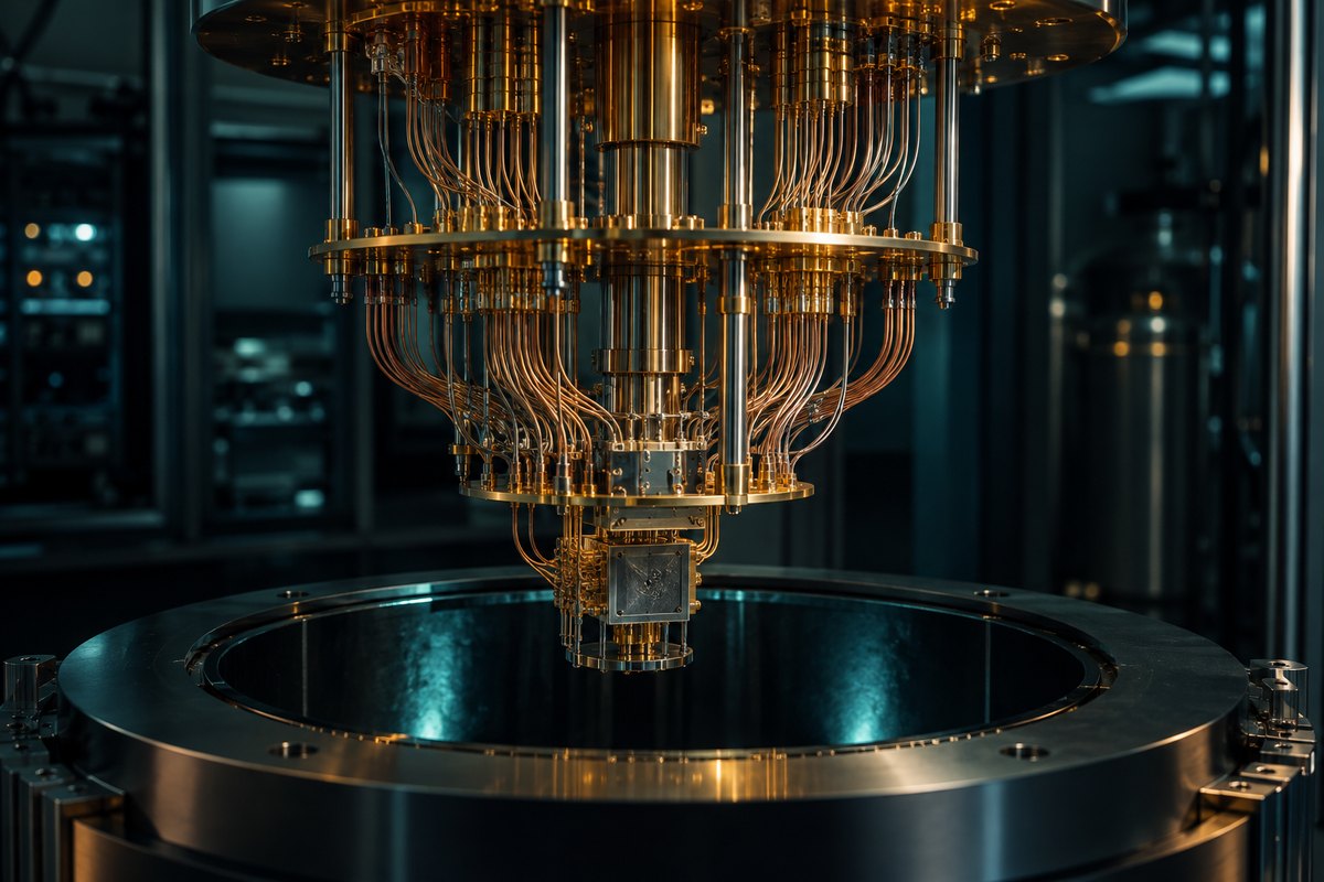 Illustrative detail of a quantum computer cooling apparatus
